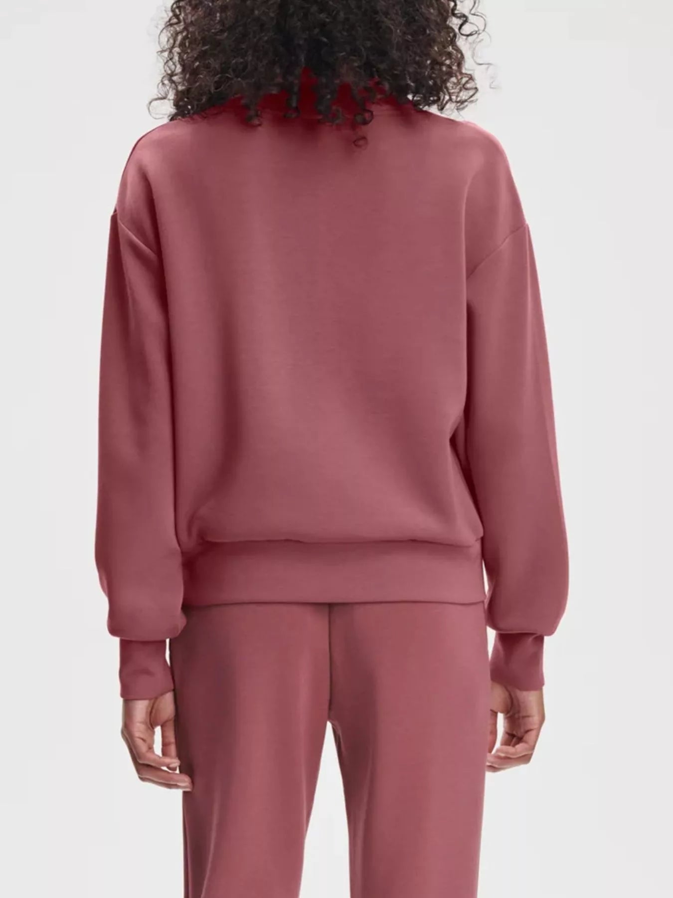 Quarter-Zip Sweatshirt and Wide-Leg Pants Set