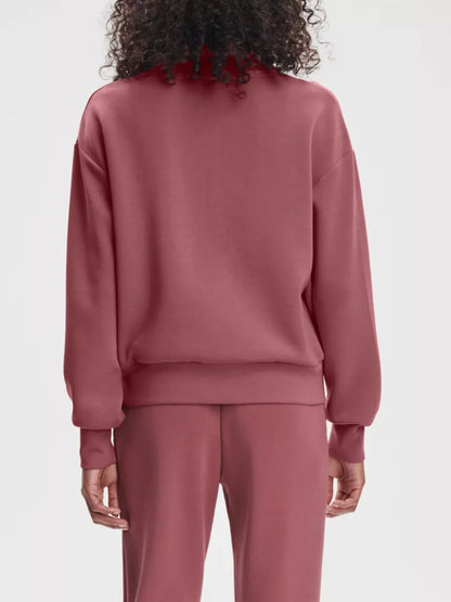 Quarter-Zip Sweatshirt and Wide-Leg Pants Set