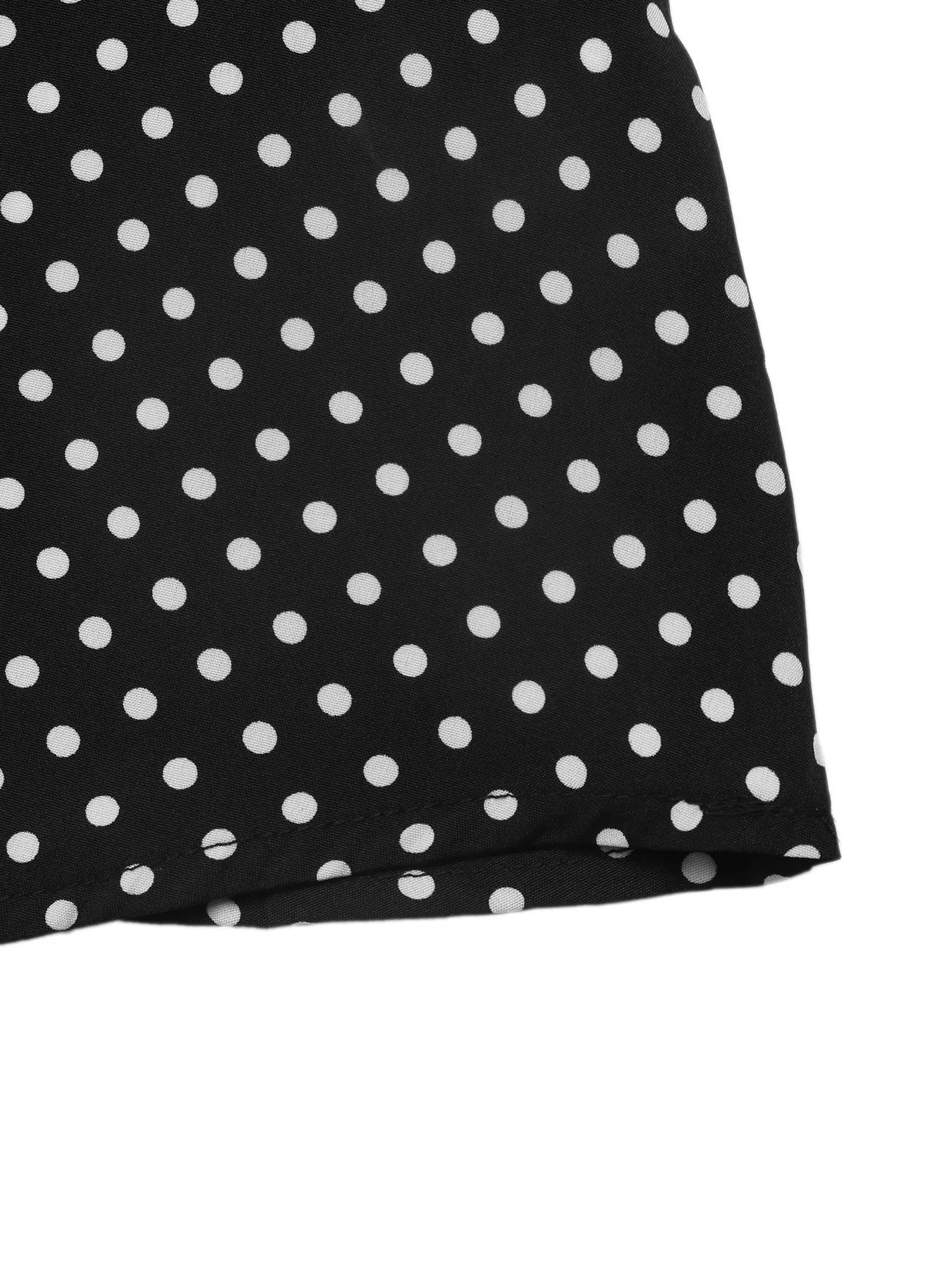 Polka Dot Flare Sleeve Maxi Dress