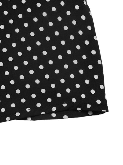 Polka Dot Flare Sleeve Maxi Dress