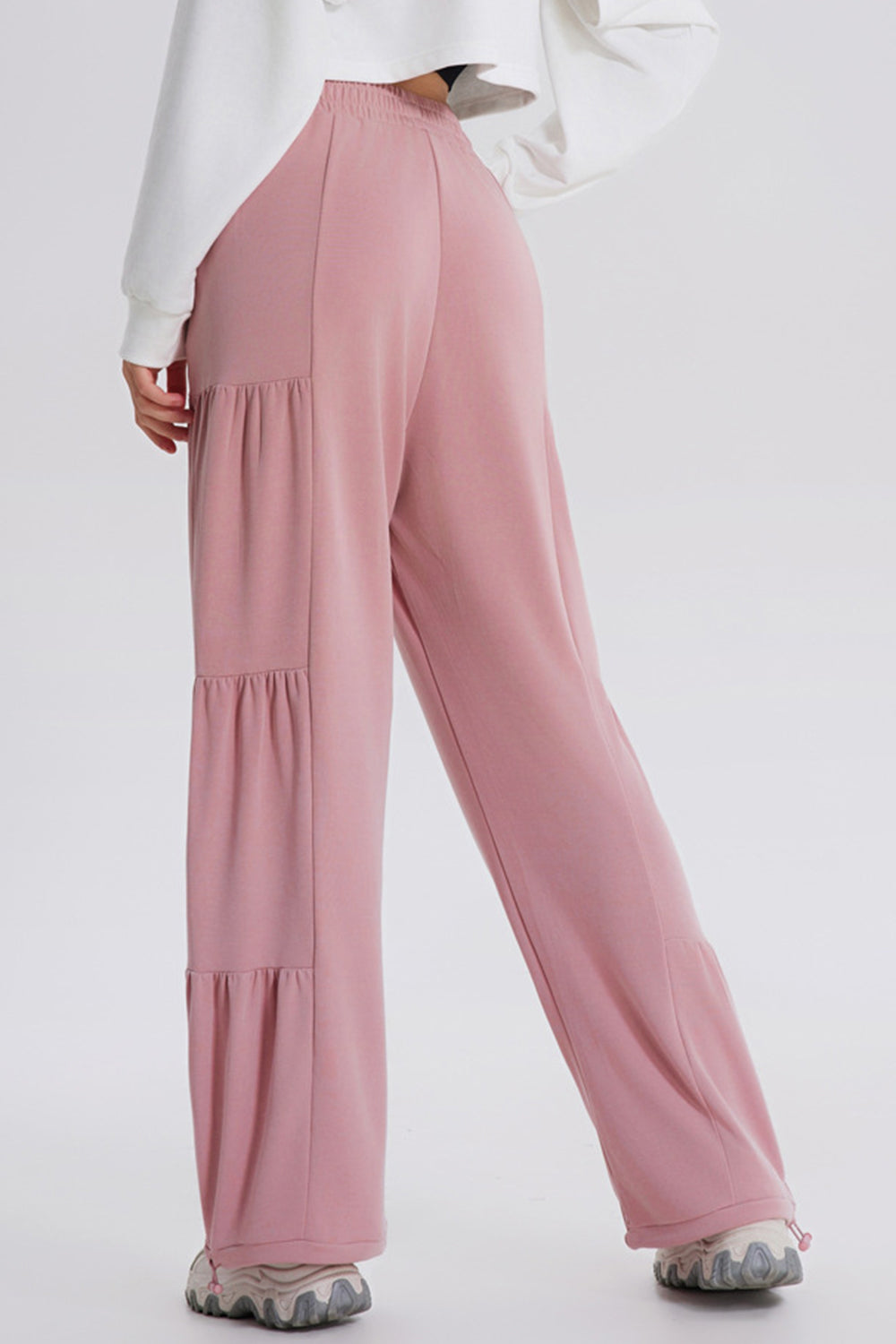 Blue Zone Planet | Basic Bae Drawstring Elastic Waist Ruched Joggers