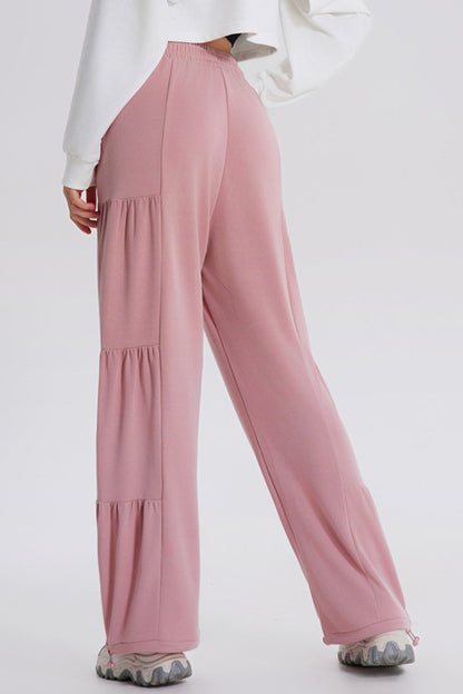 Blue Zone Planet | Basic Bae Drawstring Elastic Waist Ruched Joggers