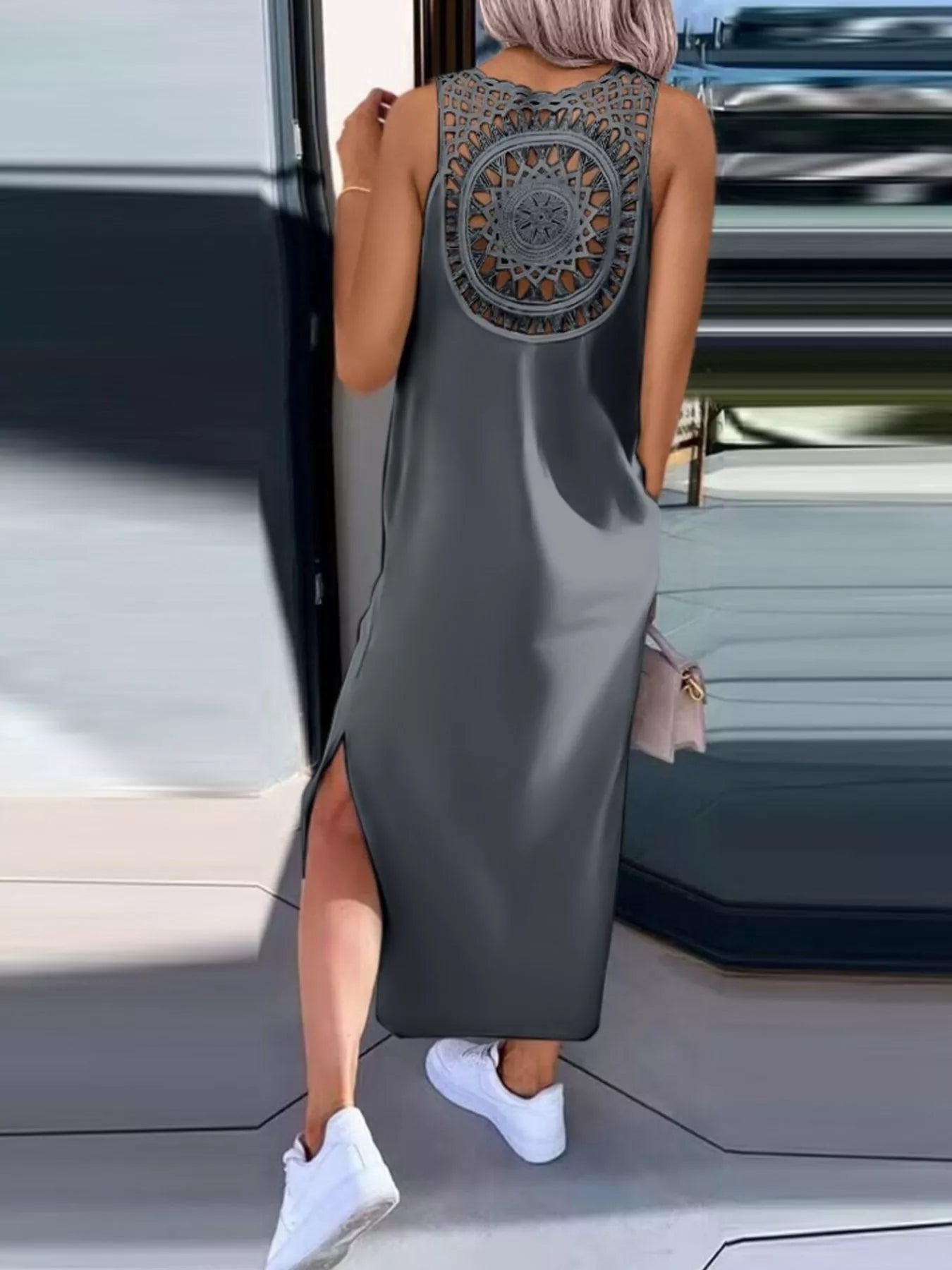 Side Slit Sleeveless Maxi Dress