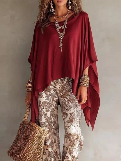 Oversized Batwing Sleeve Flowy Top for Women | Plus Size Boutique Top