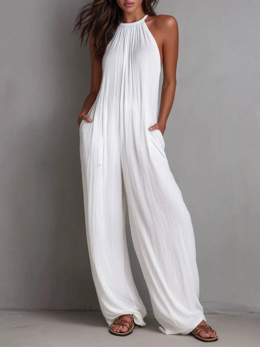 Sleeveless Wide-Leg Jumpsuit
