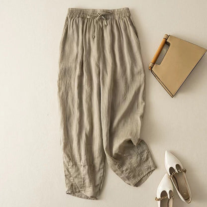 Artistic Retro Loose Cotton Linen Casual Pants