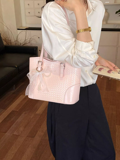 Textured PU Leather Shoulder Bag