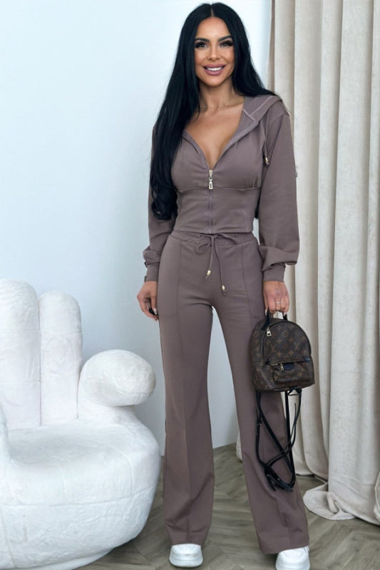 Women's 2-piece wide leg tracksuit set