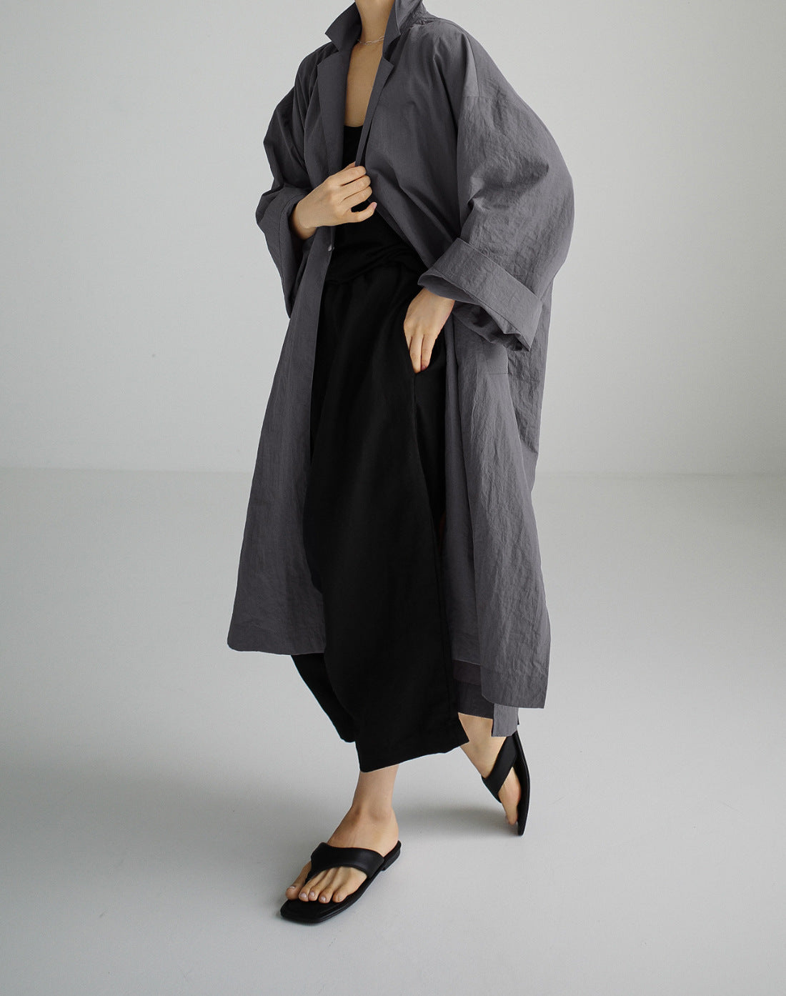 Simple Comfort Cotton Long Coat