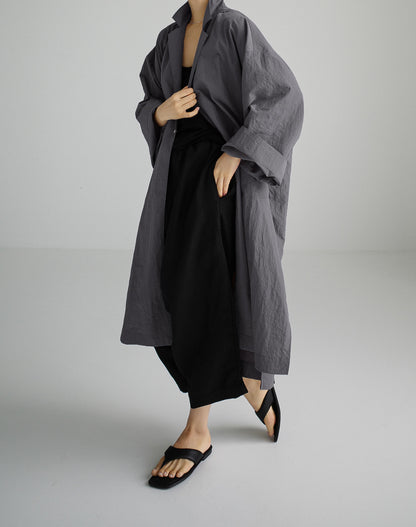 Simple Comfort Cotton Long Coat