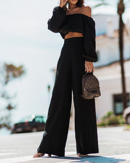 Off Shoulder Stylish Two-Pieces Set