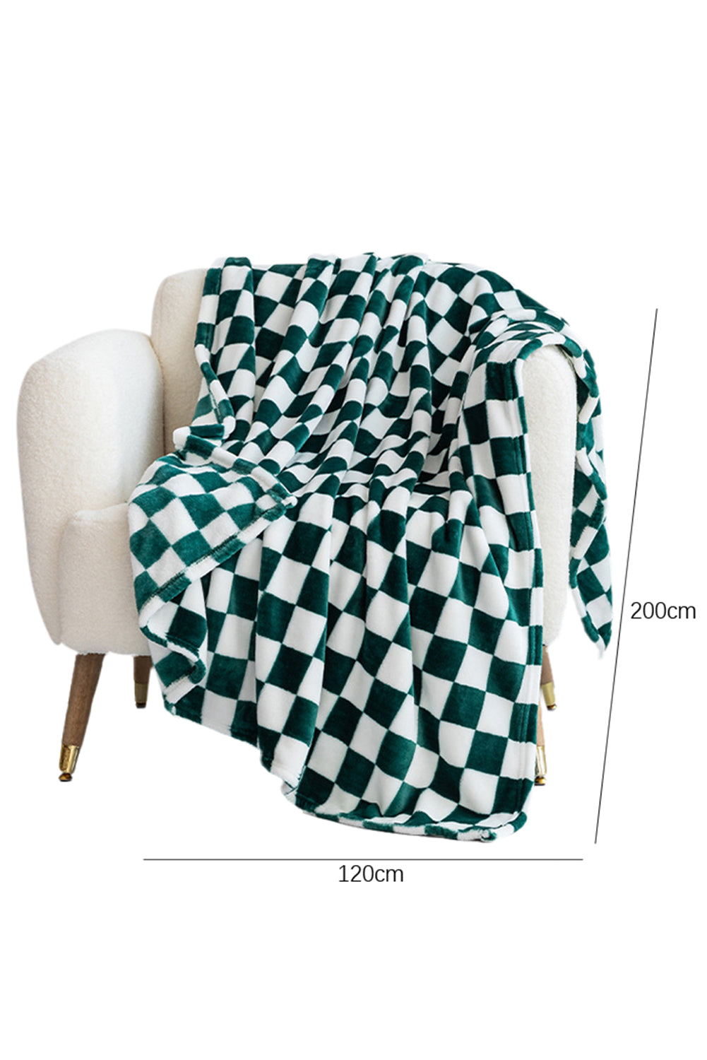 Blue Zone Planet | Black Checkerboard Printed Soft Throw Blanket