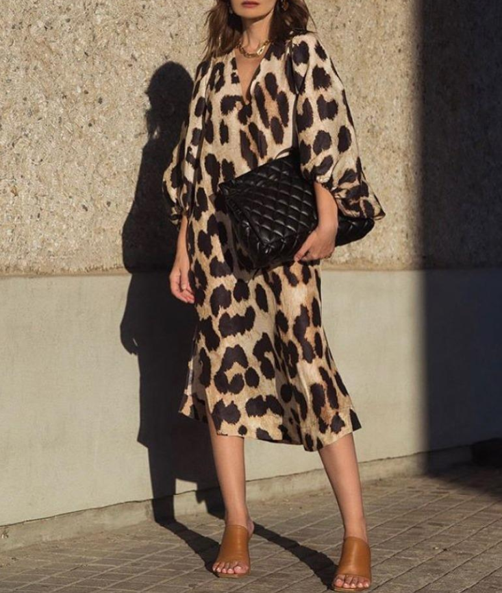 Wild Woman Leopard Prints Maxi Dress