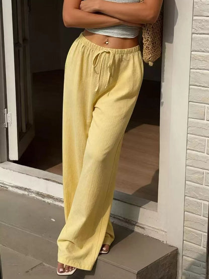 Plus Size High-Waisted Wide-Leg Pants