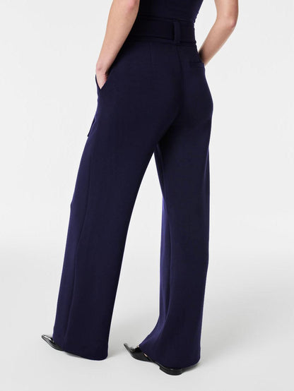 Pantalon large à taille nouée