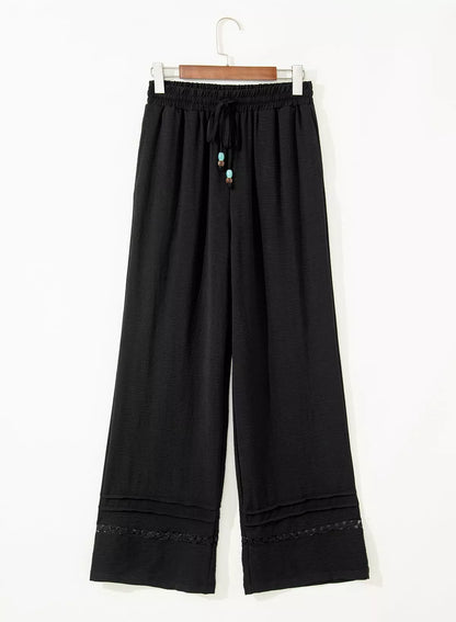 Casual Wide Leg Drawstring Pants
