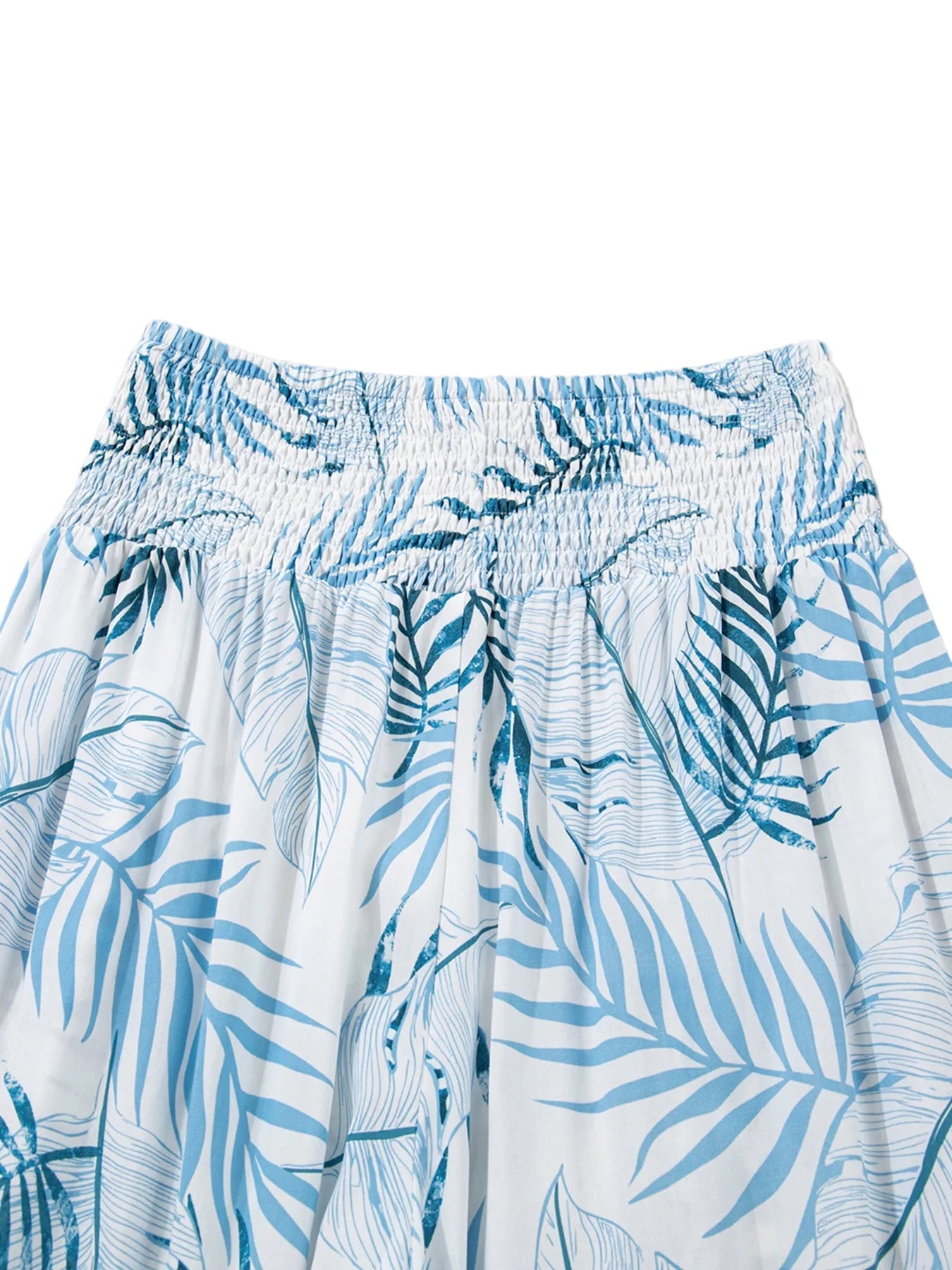 Tropical Wide Leg Pants | Shirred Waist Women’s Style