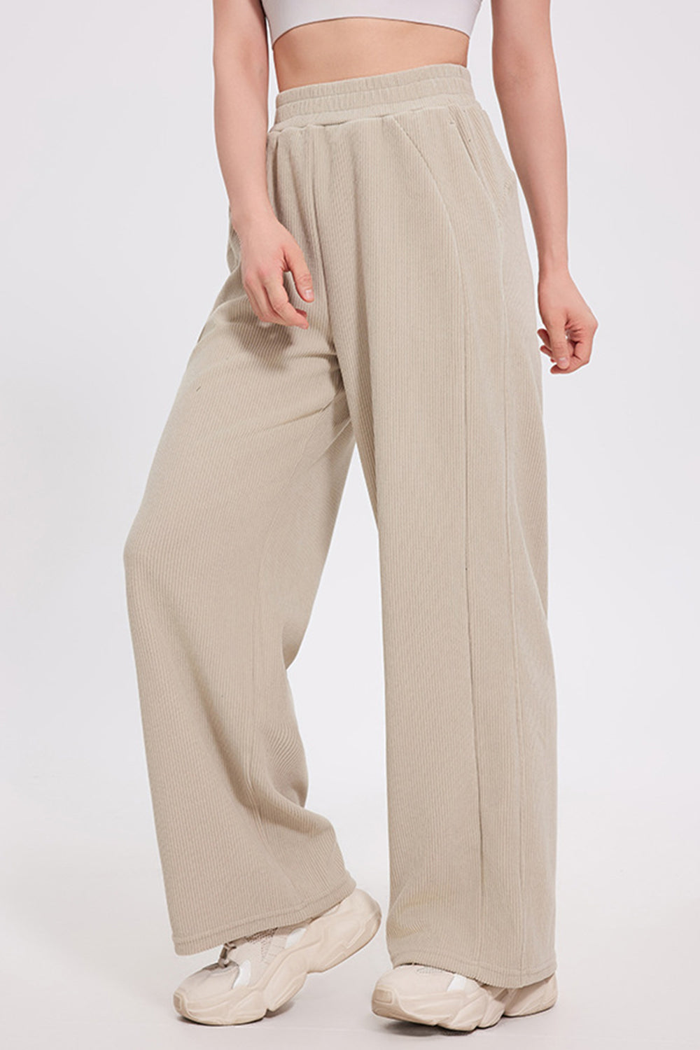 Blue Zone Planet | Basic Bae Elastic Waist Wide Leg Pants