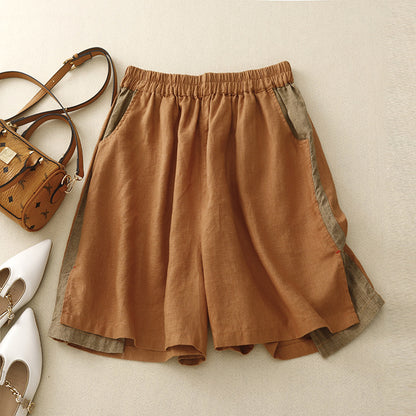 Summer thin slit casual shorts