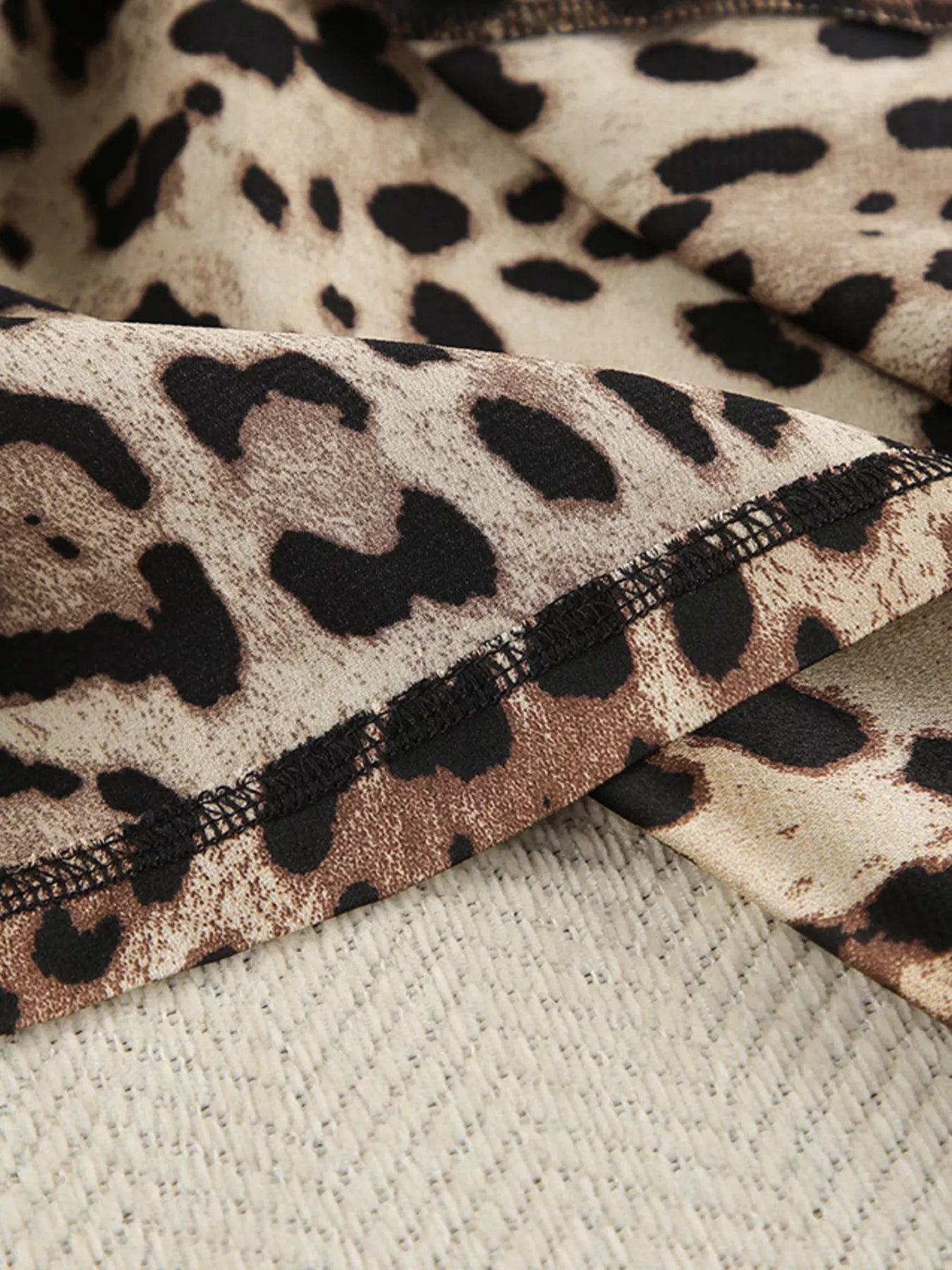 Leopard Bra & Cardigan and Shorts Set
