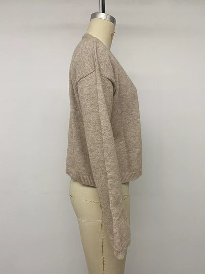 Open-Front Knit Cardigan