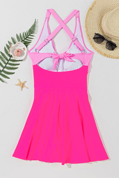 Blue Zone Planet | Crisscross V-Neck One-Piece Swimwear