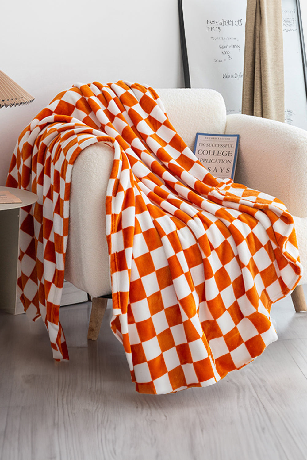 Blue Zone Planet | Black Checkerboard Printed Soft Throw Blanket