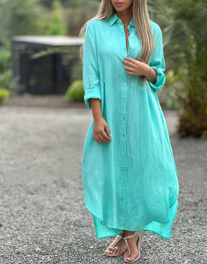 Solid Color Comfort Maxi Dress