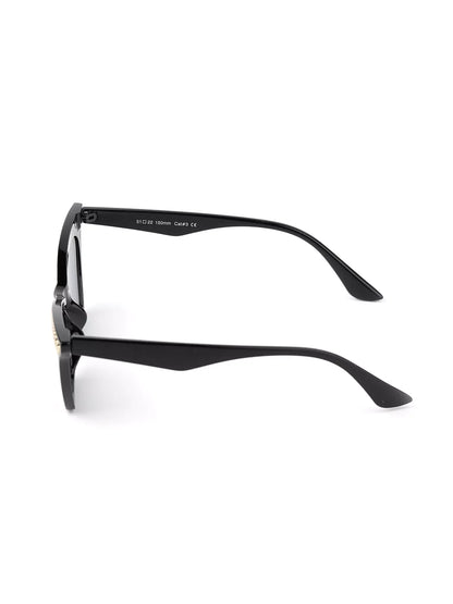 Chic Cat-Eye Sunglasses with Embellished Temple