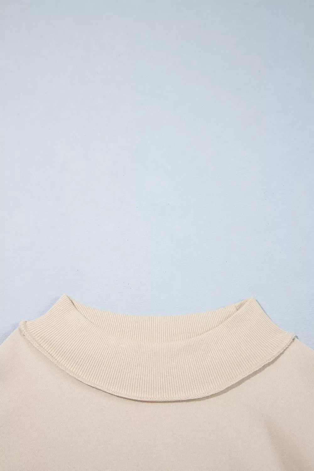 CHRIST IS KING Embroidery High Neck Baggy Sweatshirt