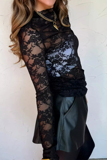 Floral Lace Long Sleeve Top