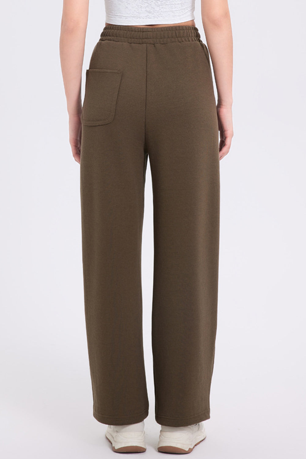 Blue Zone Planet | Basic Bae Elastic Waist Straight Leg Pants With Pockets