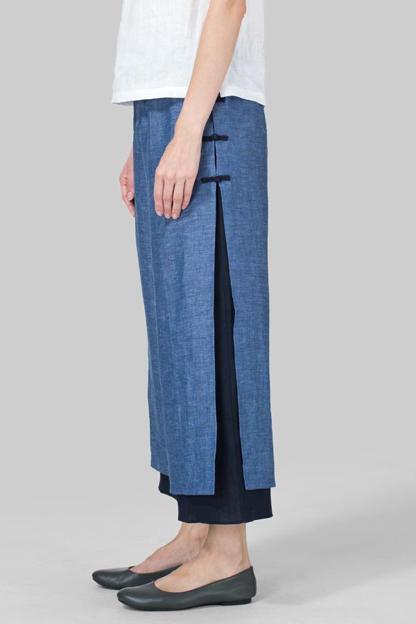 Casual Paneled Wide Leg Pants