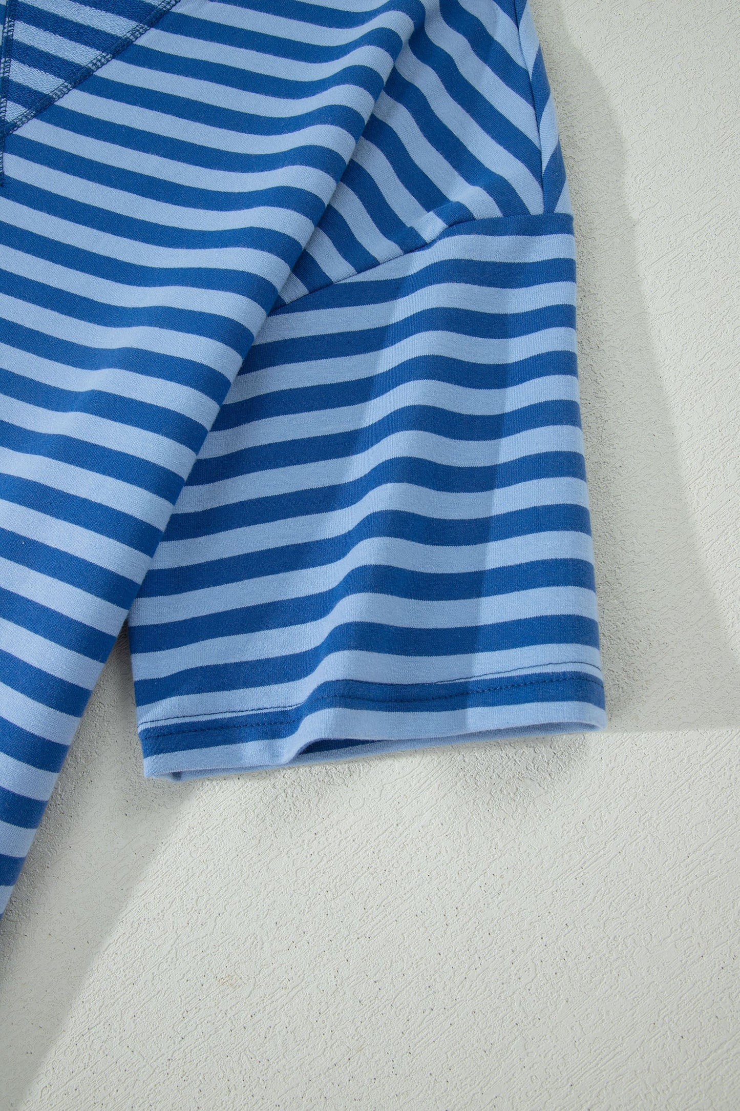 Green Stripe Striped Ribbed Cotton Two-Piece Pant Set with Chest Patch Detail