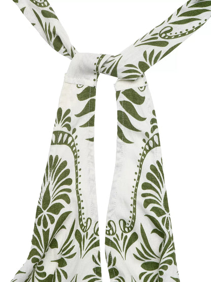 Printed Halter Neck Wide Leg Jumpsuit