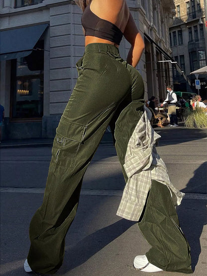 Full Size High-Waisted Cargo Pants Plus Size