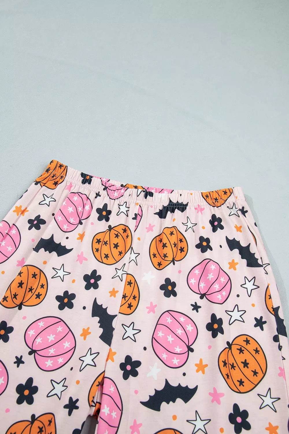 Halloween Pumpkin Print Long Sleeve Home Wear Lounge Set