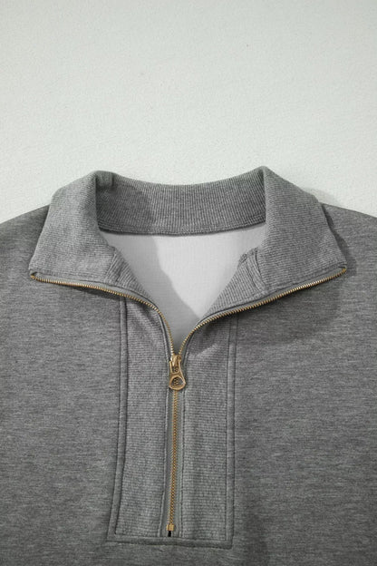 Half Zip Polo Tee Casual Pant Set