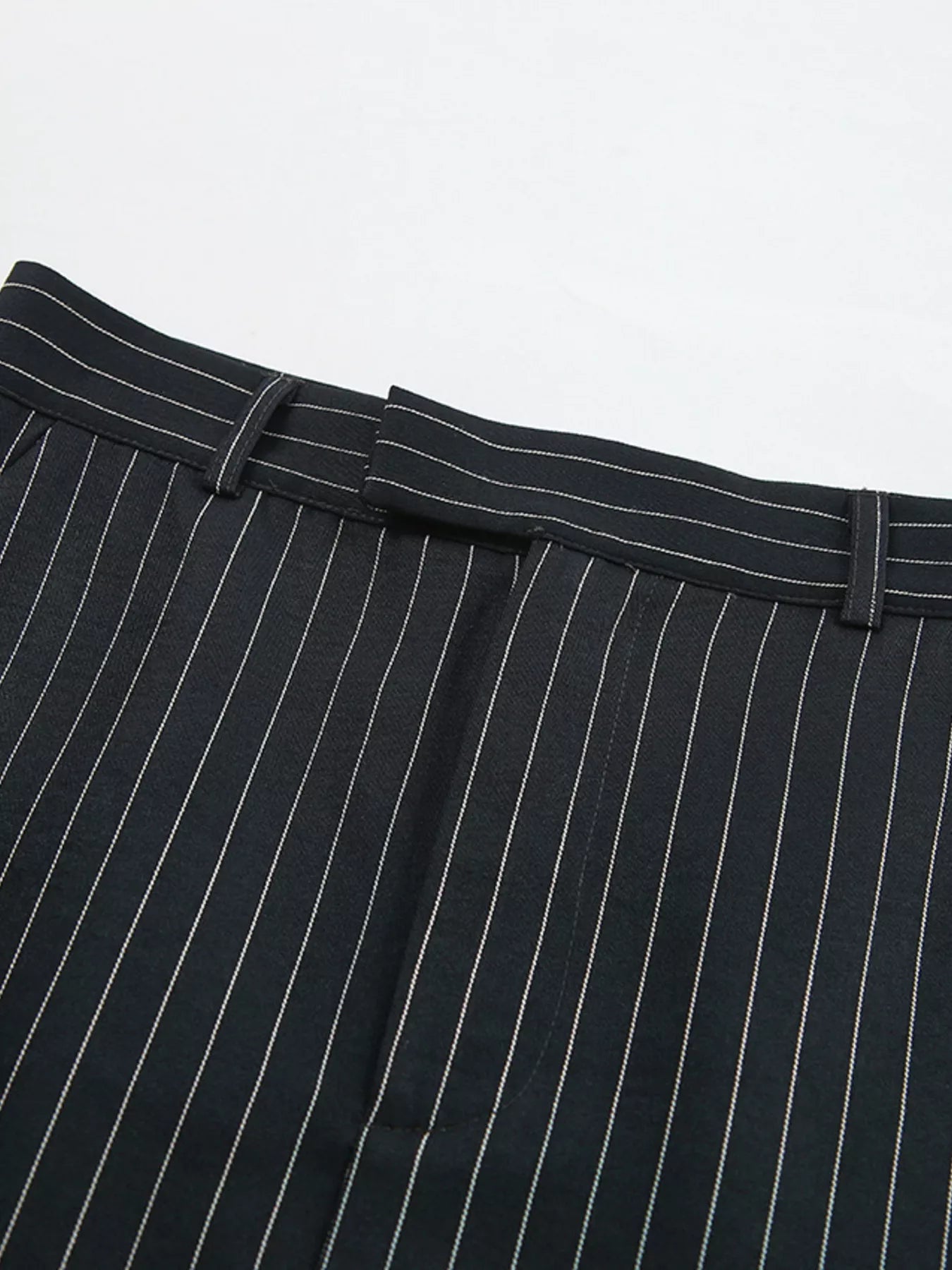 Slit Striped Maxi Skirt