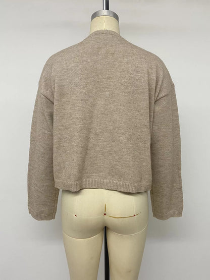 Open-Front Knit Cardigan