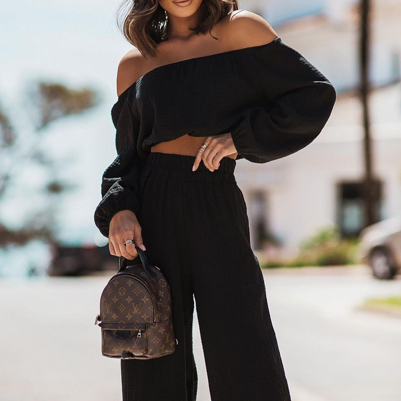 Off Shoulder Stylish Two-Pieces Set