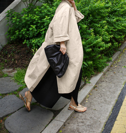 Simple Comfort Cotton Long Coat