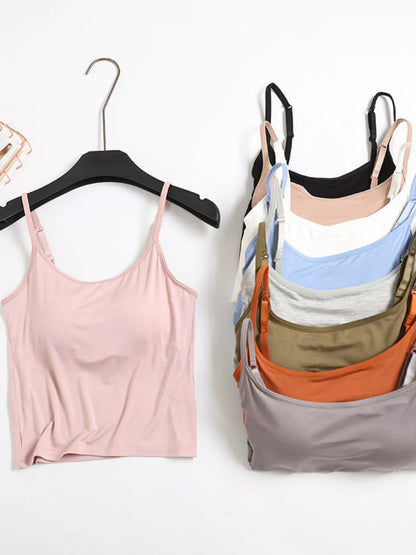 Modal Adjustable Strap Padded Cami and Shorts Set