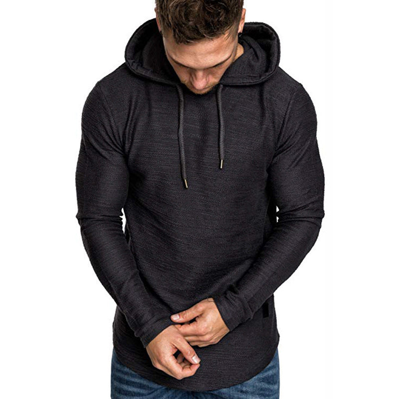Strukturierte, einfarbige, hochwertige Pullover-Hoodies für Herren