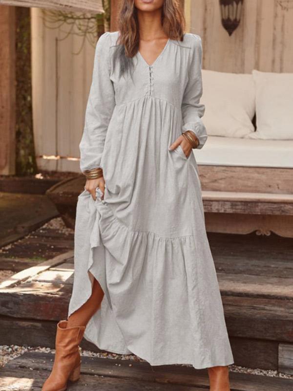 Ladies casual long sleeve dress