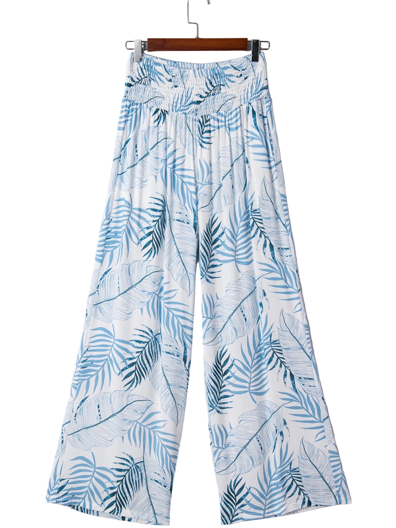 Tropical Wide Leg Pants | Shirred Waist Women’s Style