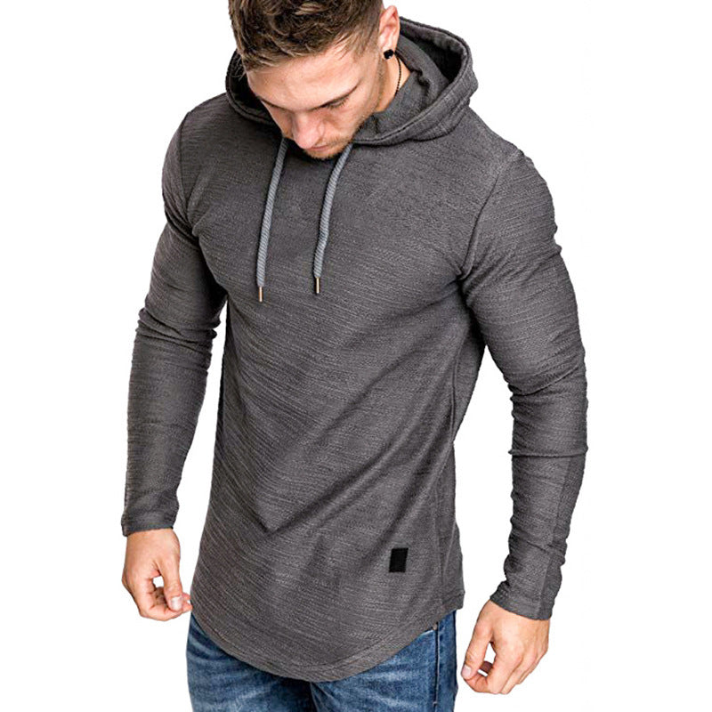Strukturierte, einfarbige, hochwertige Pullover-Hoodies für Herren