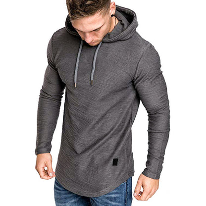 Strukturierte, einfarbige, hochwertige Pullover-Hoodies für Herren