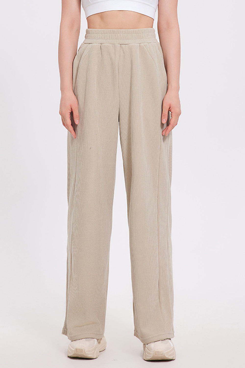 Blue Zone Planet | Basic Bae Elastic Waist Wide Leg Pants