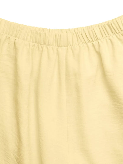 One Button Sleeveless Top and Pants Set